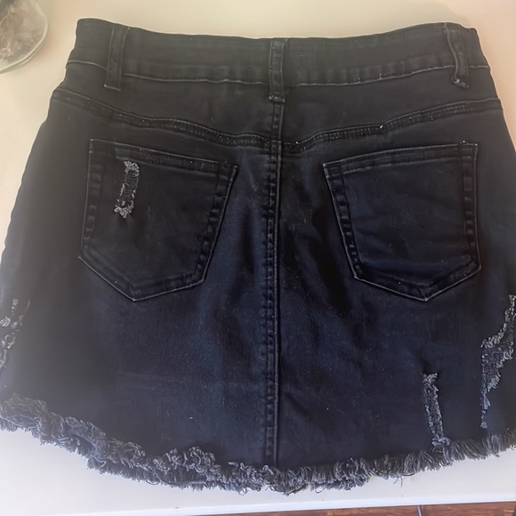 Black denim miniskirt M - Picture 3 of 4
